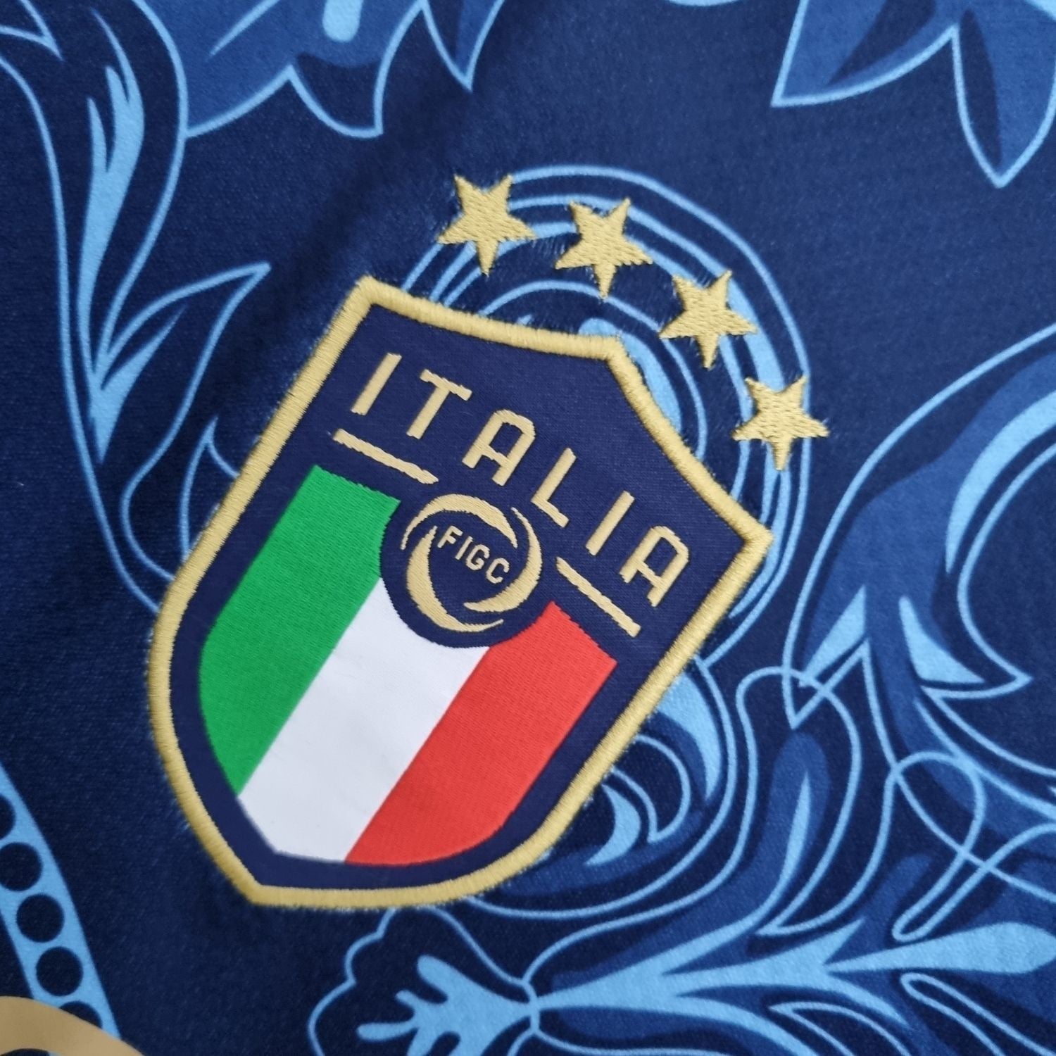 Italy "Versace" Premium Dark Blue Kit from FootballPrestige.com - Premium Football Kits