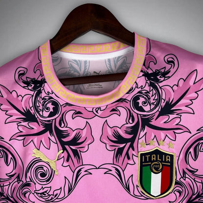 Italy "Versace" Premium Pink Kit from FootballPrestige.com - Premium Football Kits