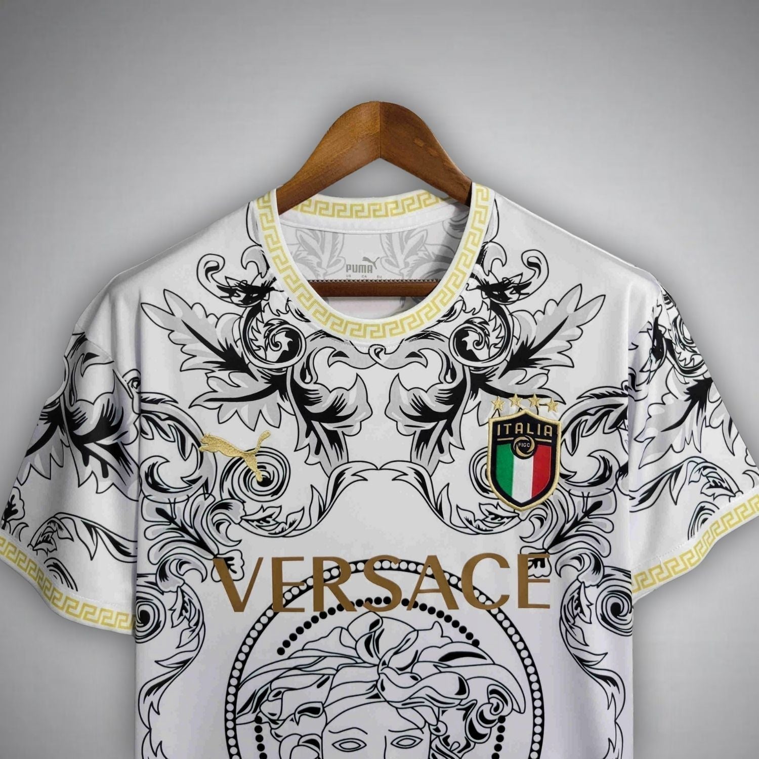 Italy "Versace" Premium White Kit from FootballPrestige.com - Premium Football Kits