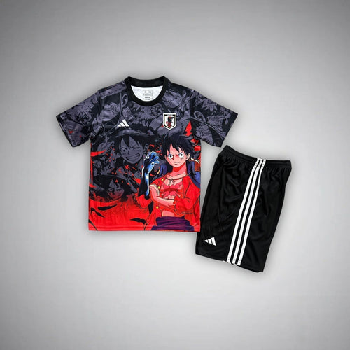 Japan "Straw Hat Luffy" Premium Kids Size Kit from FootballPrestige.com - Premium Football Kits