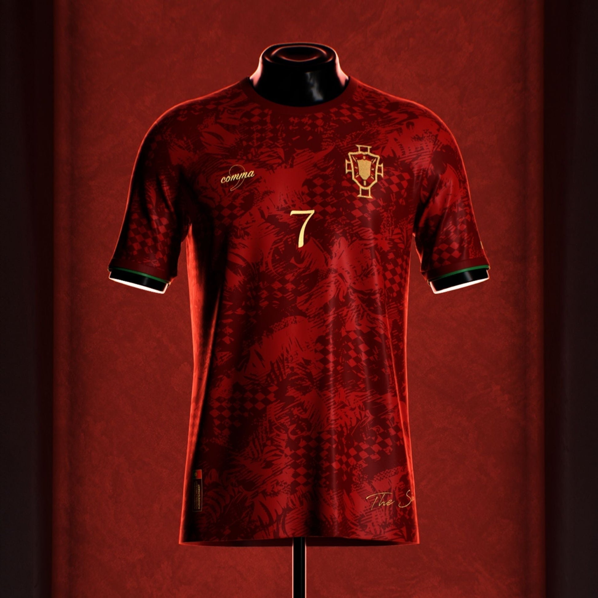 Portugal "The Siu" Premium Red Kit from FootballPrestige.com - Premium Football Kits