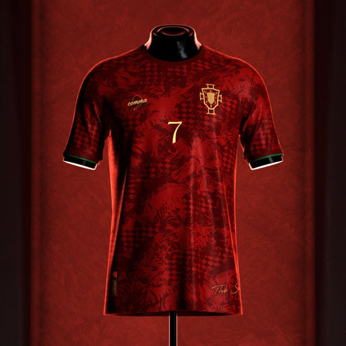 Portugal "The Siu" Premium Red Kit from FootballPrestige.com - Premium Football Kits