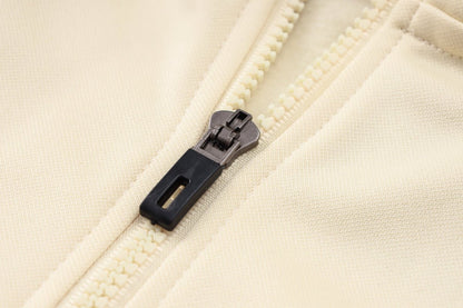 PSG Beige and Black Premium Tracksuit from FootballPrestige.com - Premium Football Kits