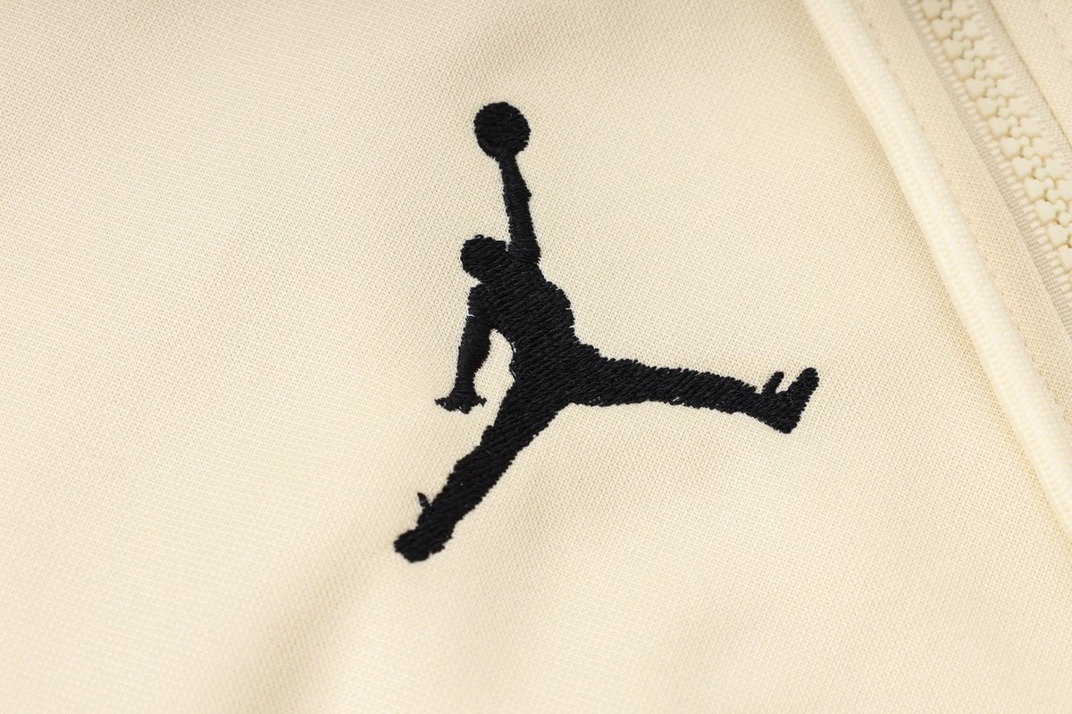 PSG Beige and Black Premium Tracksuit from FootballPrestige.com - Premium Football Kits