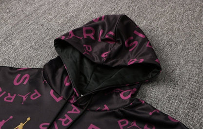 PSG Black and Purple x Gold Premium Tracksuit from FootballPrestige.com - Premium Football Kits