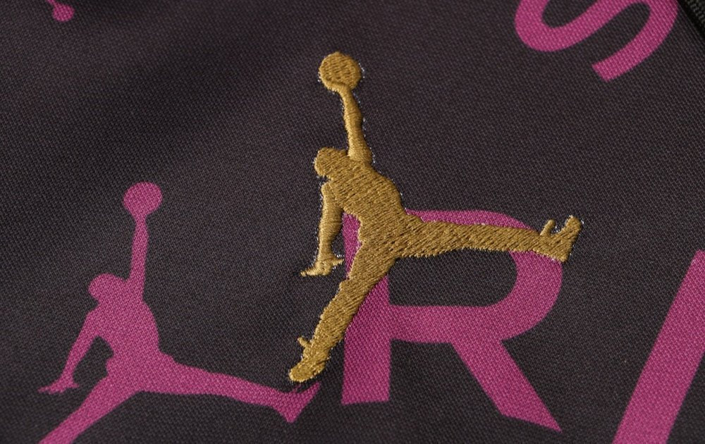 PSG Black and Purple x Gold Premium Tracksuit from FootballPrestige.com - Premium Football Kits