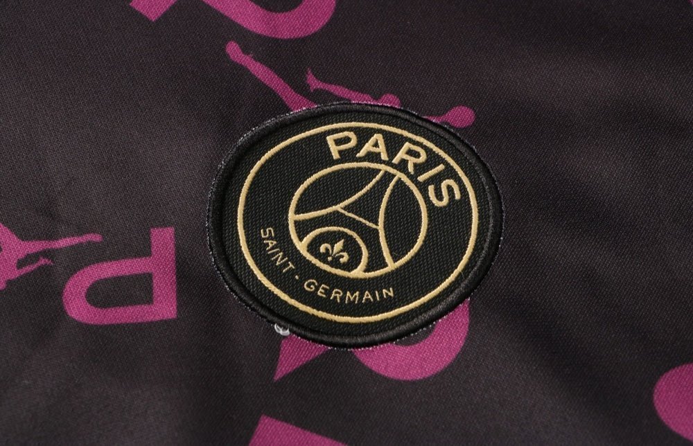 PSG Black and Purple x Gold Premium Tracksuit from FootballPrestige.com - Premium Football Kits