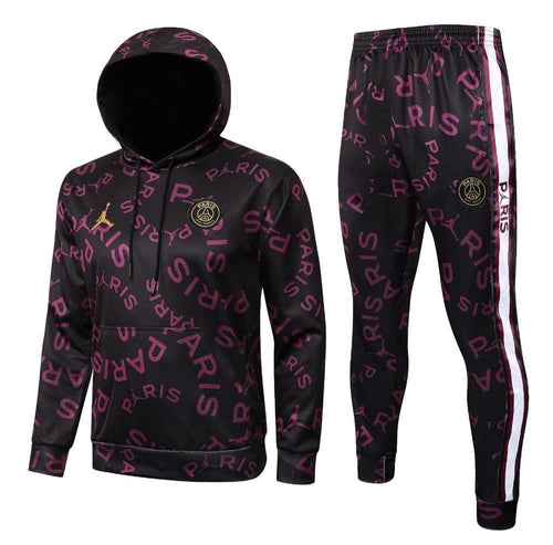 PSG Black and Purple x Gold Premium Tracksuit from FootballPrestige.com - Premium Football Kits