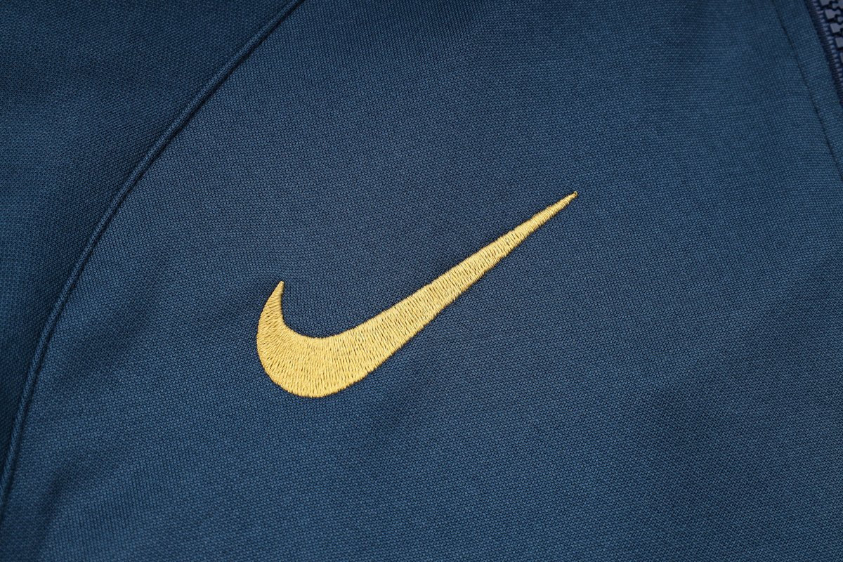 PSG Dark Blue and Gold Premium Tracksuit from FootballPrestige.com - Premium Football Kits