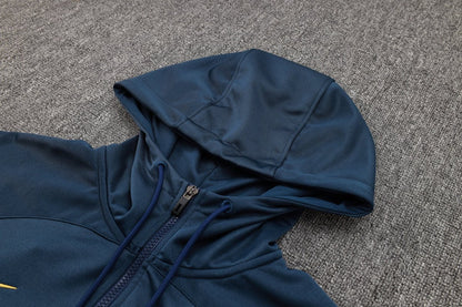 PSG Dark Blue and Gold Premium Tracksuit from FootballPrestige.com - Premium Football Kits