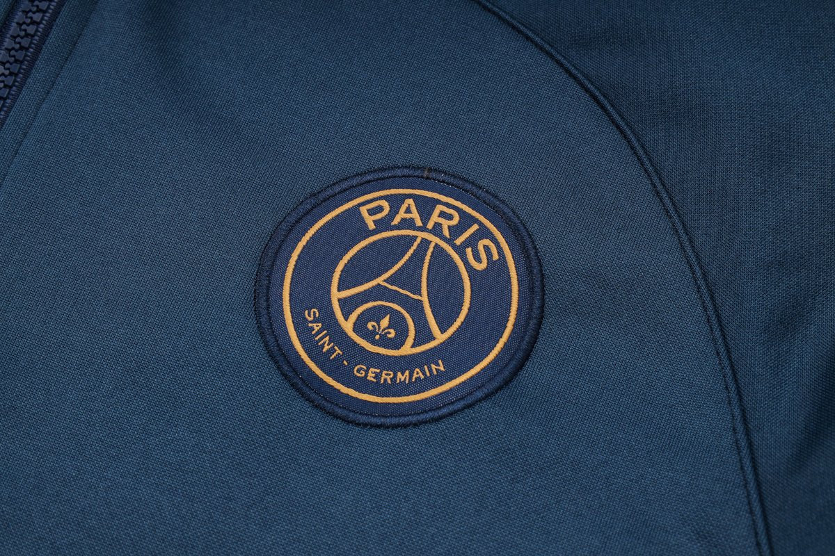 PSG Dark Blue and Gold Premium Tracksuit from FootballPrestige.com - Premium Football Kits