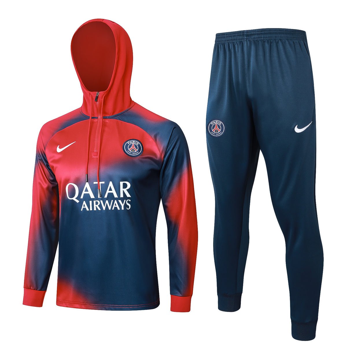 PSG Dark Blue and Red Tracksuit II from FootballPrestige.com - Premium Football Kits