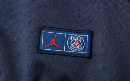 PSG Dark Blue and Red x White Premium Tracksuit from FootballPrestige.com - Premium Football Kits