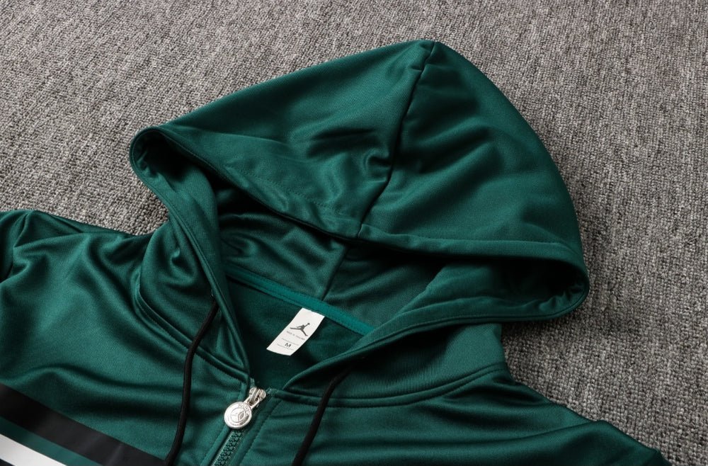 PSG Dark Green and White Premium Tracksuit from FootballPrestige.com - Premium Football Kits