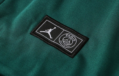 PSG Dark Green and White Premium Tracksuit from FootballPrestige.com - Premium Football Kits