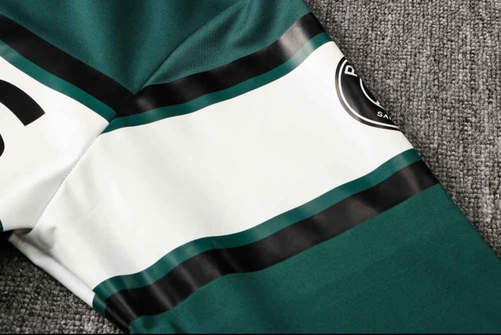 PSG Dark Green and White Premium Tracksuit from FootballPrestige.com - Premium Football Kits