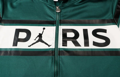 PSG Dark Green and White Premium Tracksuit from FootballPrestige.com - Premium Football Kits