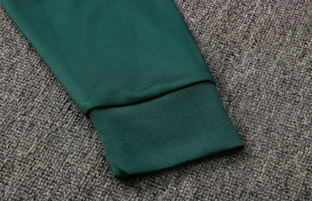 PSG Dark Green and White Premium Tracksuit from FootballPrestige.com - Premium Football Kits