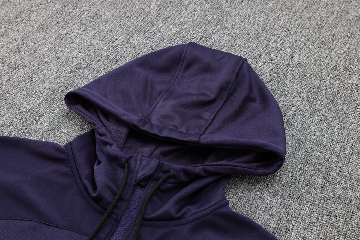 PSG Dark Purple Premium Tracksuit from FootballPrestige.com - Premium Football Kits