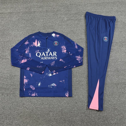 PSG "Parisian Frost" Blue Premium Tracksuit from FootballPrestige.com - Premium Football Kits