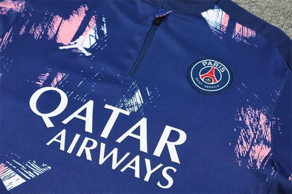 PSG "Parisian Frost" Blue Premium Tracksuit from FootballPrestige.com - Premium Football Kits