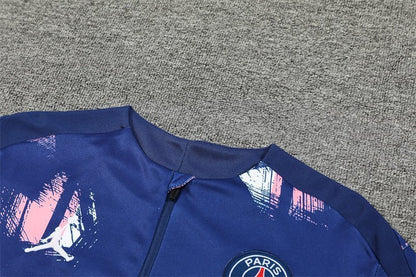 PSG "Parisian Frost" Blue Premium Tracksuit from FootballPrestige.com - Premium Football Kits