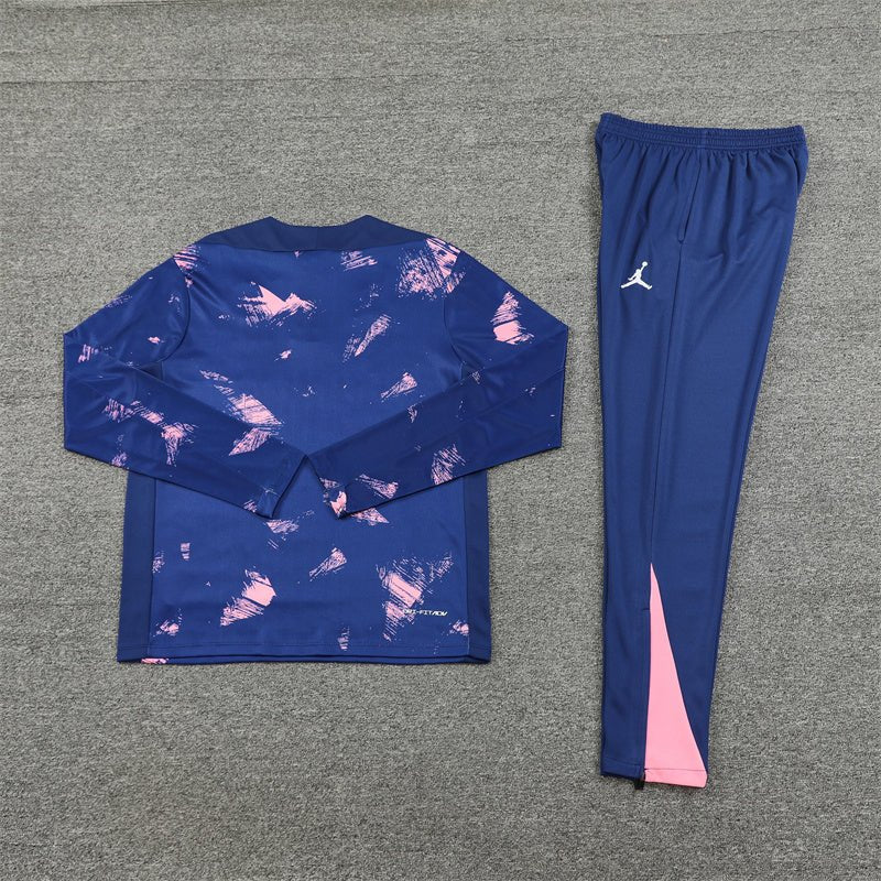 PSG "Parisian Frost" Blue Premium Tracksuit from FootballPrestige.com - Premium Football Kits