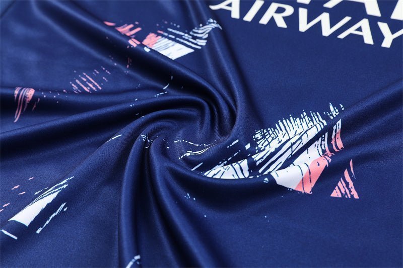 PSG "Parisian Frost" Blue Premium Tracksuit from FootballPrestige.com - Premium Football Kits