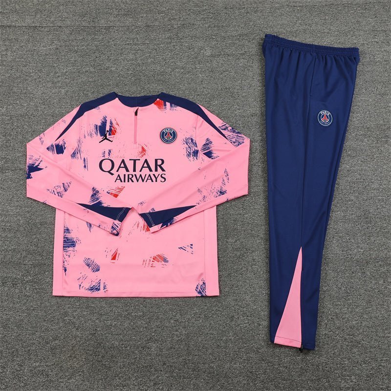 PSG "Parisian Frost" Pink Premium Tracksuit from FootballPrestige.com - Premium Football Kits