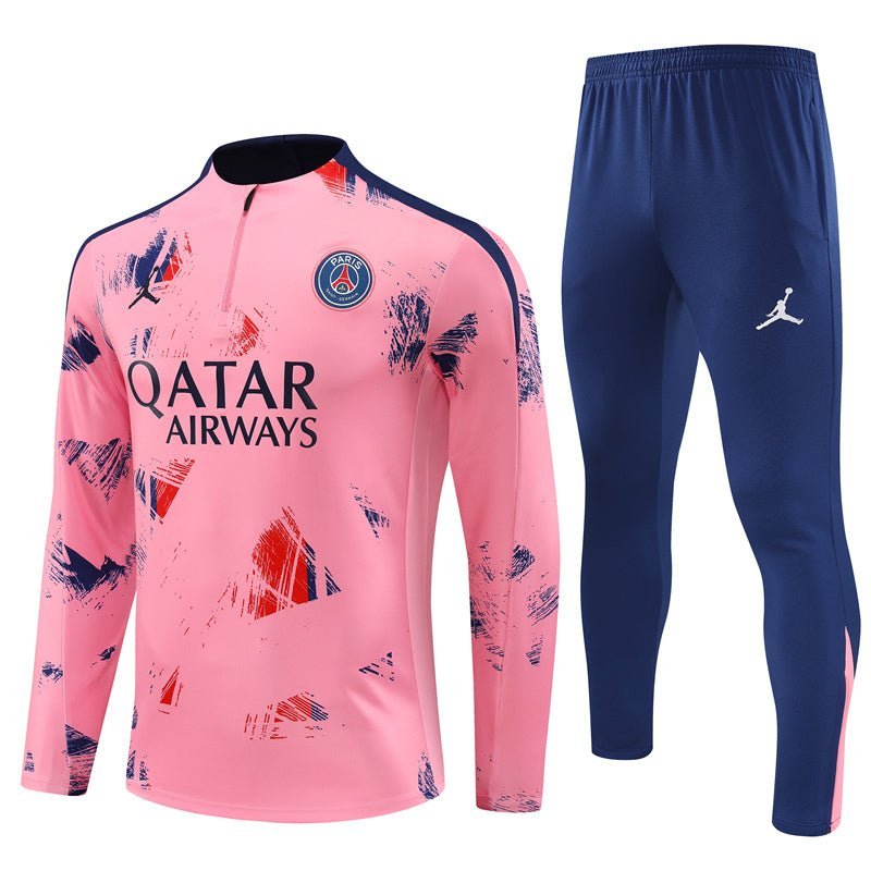 PSG "Parisian Frost" Pink Premium Tracksuit from FootballPrestige.com - Premium Football Kits