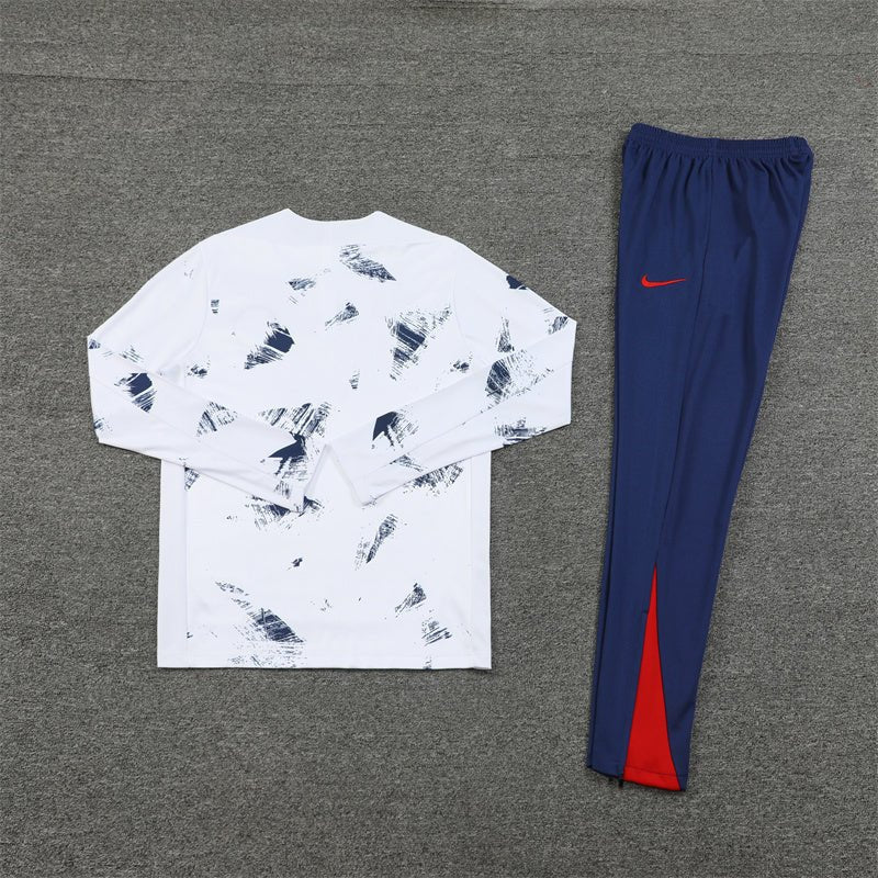 PSG "Parisian Frost" White Premium Tracksuit from FootballPrestige.com - Premium Football Kits
