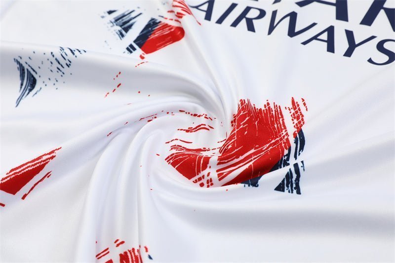 PSG "Parisian Frost" White Premium Tracksuit from FootballPrestige.com - Premium Football Kits