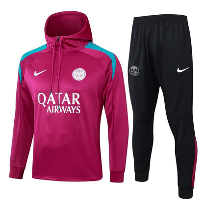 PSG Pink and Black Premium Tracksuit from FootballPrestige.com - Premium Football Kits
