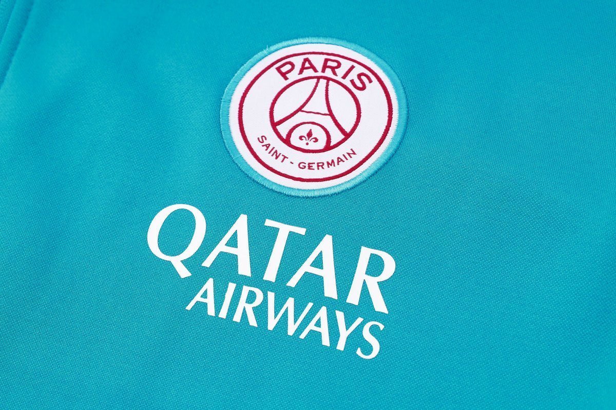 PSG Turquoise and Pink Premium Tracksuit from FootballPrestige.com - Premium Football Kits