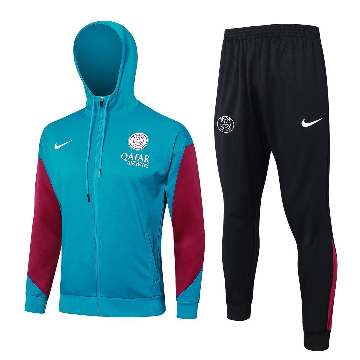 PSG Turquoise and Pink Premium Tracksuit from FootballPrestige.com - Premium Football Kits