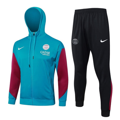 PSG Turquoise and Pink Premium Tracksuit from FootballPrestige.com - Premium Football Kits