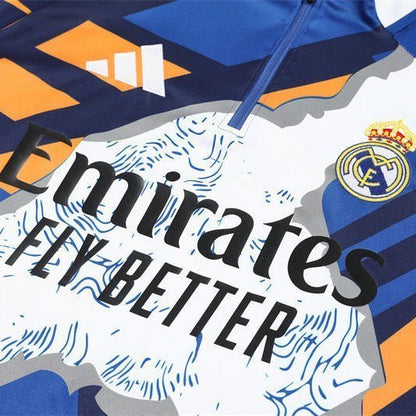 Real Madrid "Azul Reactor" Premium Kids Size Tracksuit from FootballPrestige.com - Premium Football Kits