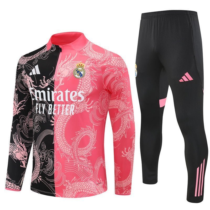 Real Madrid "Blush Horizon" Premium Kids Size Tracksuit from FootballPrestige.com - Premium Football Kits