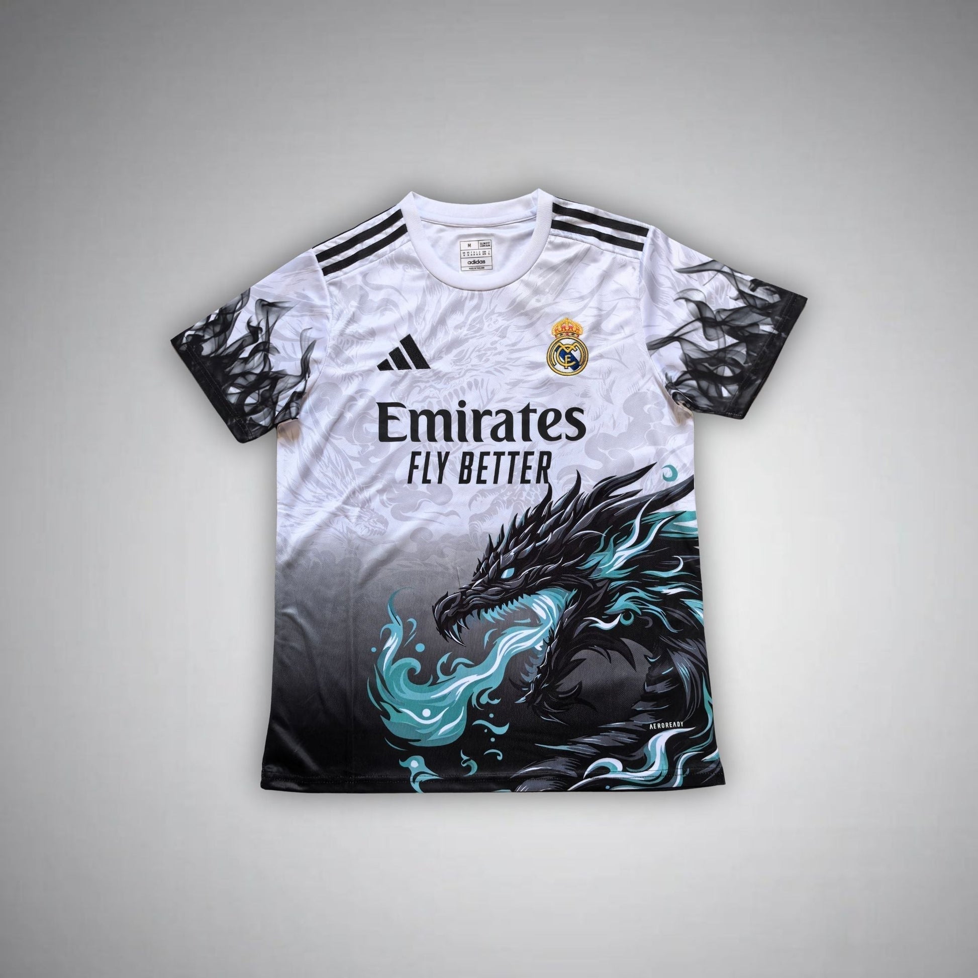 Real Madrid "Emerald Flame" Premium Kids Size Kit from FootballPrestige.com - Premium Football Kits