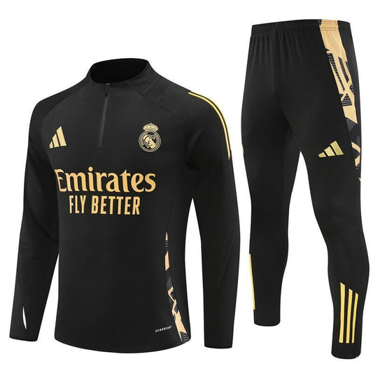 Real Madrid "Golden Era" Premium Kids Size Tracksuit from FootballPrestige.com - Premium Football Kits