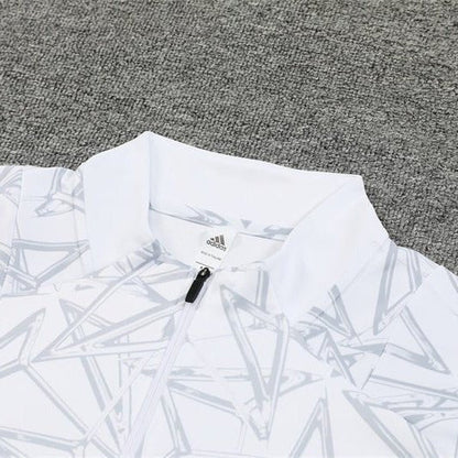 Real Madrid "White Armor" Premium Kids Size Tracksuit from FootballPrestige.com - Premium Football Kits
