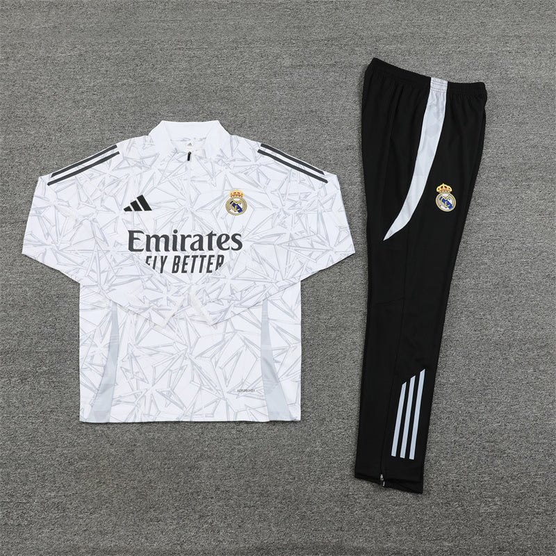 Real Madrid "White Armor" Premium Tracksuit from FootballPrestige.com - Premium Football Kits