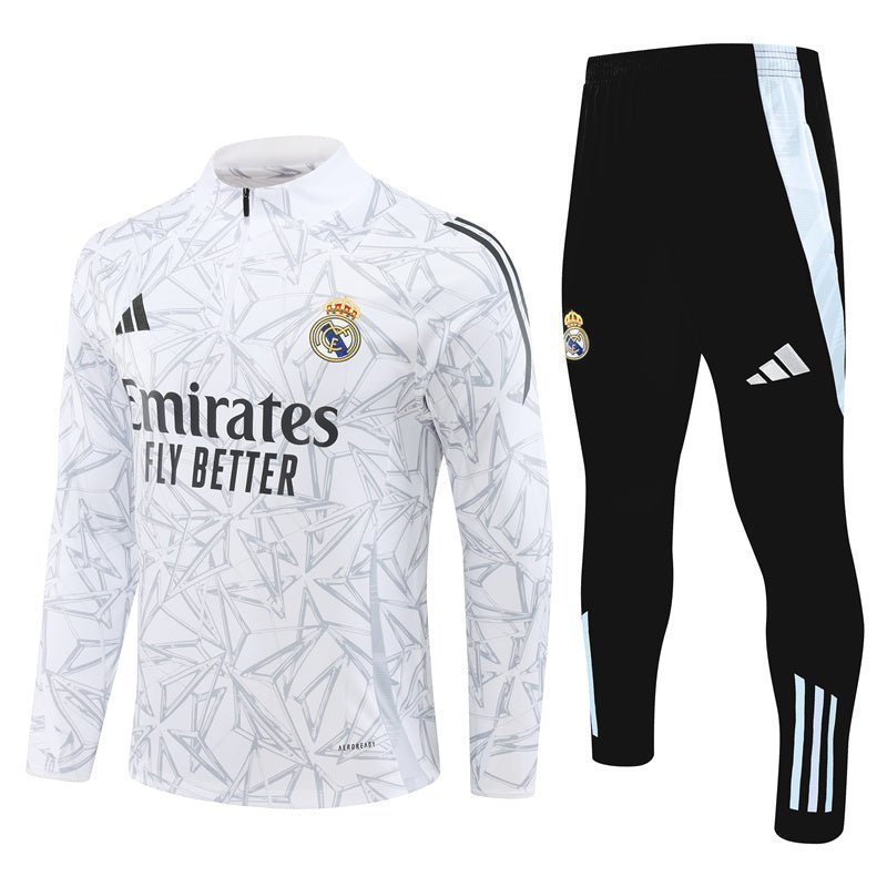 Real Madrid "White Armor" Premium Tracksuit from FootballPrestige.com - Premium Football Kits