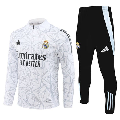 Real Madrid "White Armor" Premium Tracksuit from FootballPrestige.com - Premium Football Kits