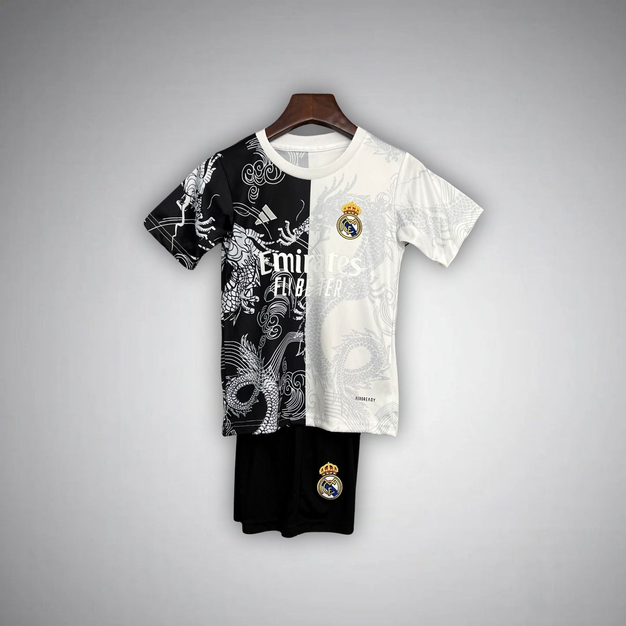 Real Madrid "Yin and Yang" Premium Kids Size Kit from FootballPrestige.com - Premium Football Kits